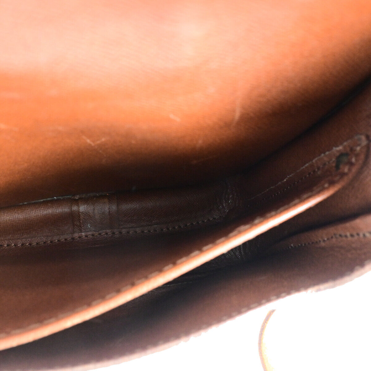 LOUIS VUITTON Cartouchiere MM Shoulder Bag Monogram Leather Brown M51253 32YF045
