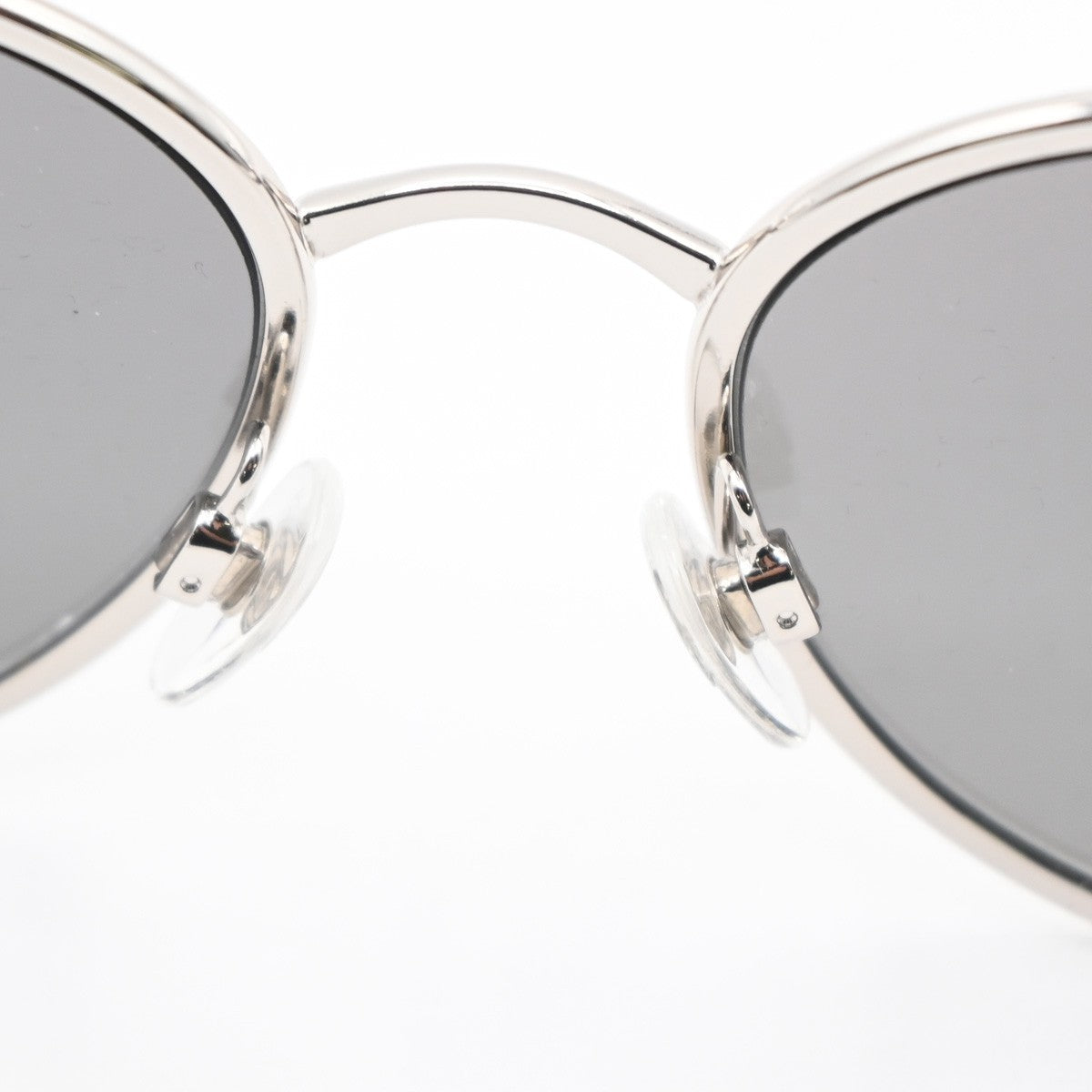 CHANEL CC Logo Sunglasses Eye Wear Mirror Lenz Plastic Metal Silver 4206 36RL592