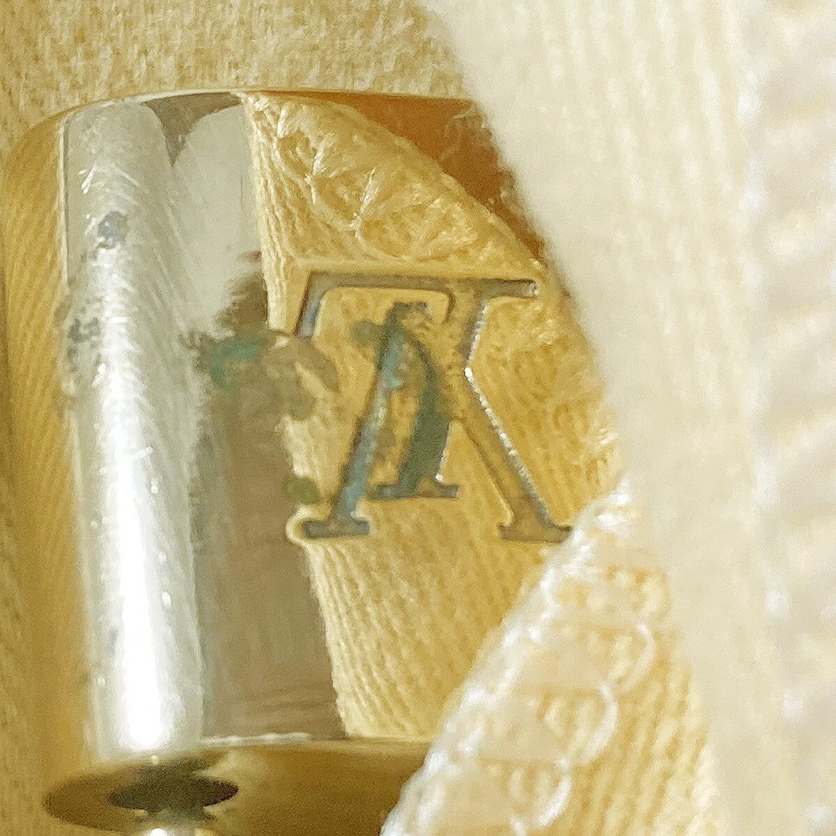 LOUIS VUITTON LV 10 SET PADLOCK KEY CHARM CADENA GOLD-PLATED FRANCE 37PDA193