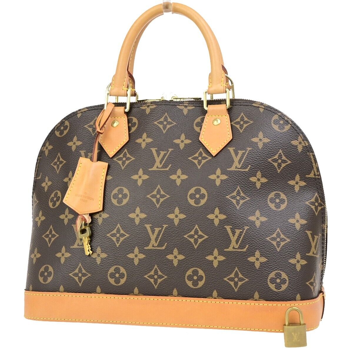 LOUIS VUITTON LV Logo Alma PM Hand Bag Monogram Leather BN France M53151 59ED044