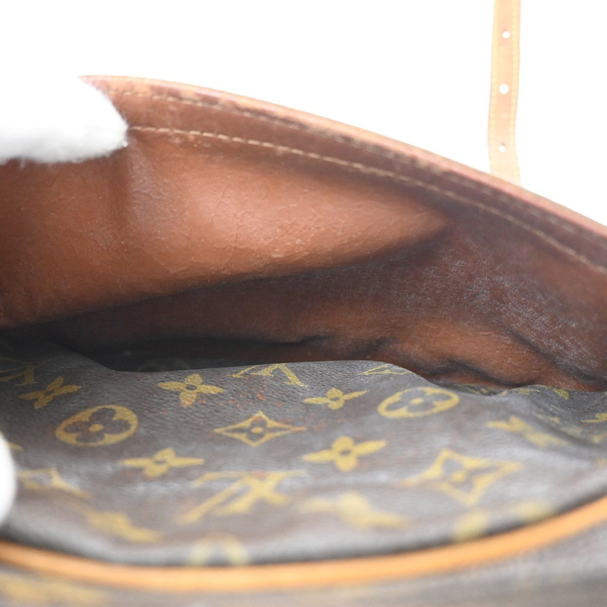 LOUIS VUITTON Jeune Fille MM Shoulder Bag Monogram Leather Brown M51226 37KC149