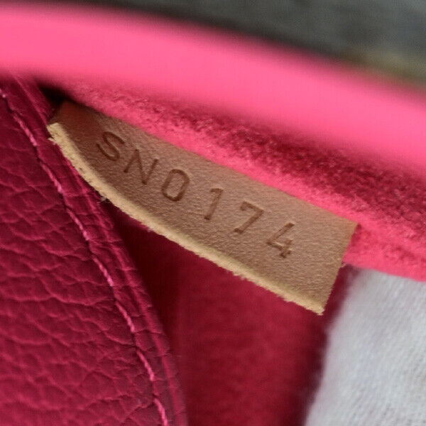 LOUIS VUITTON Pallas 2Way Hand Bag Monogram Leather Brown Pink M41147 51RK715
