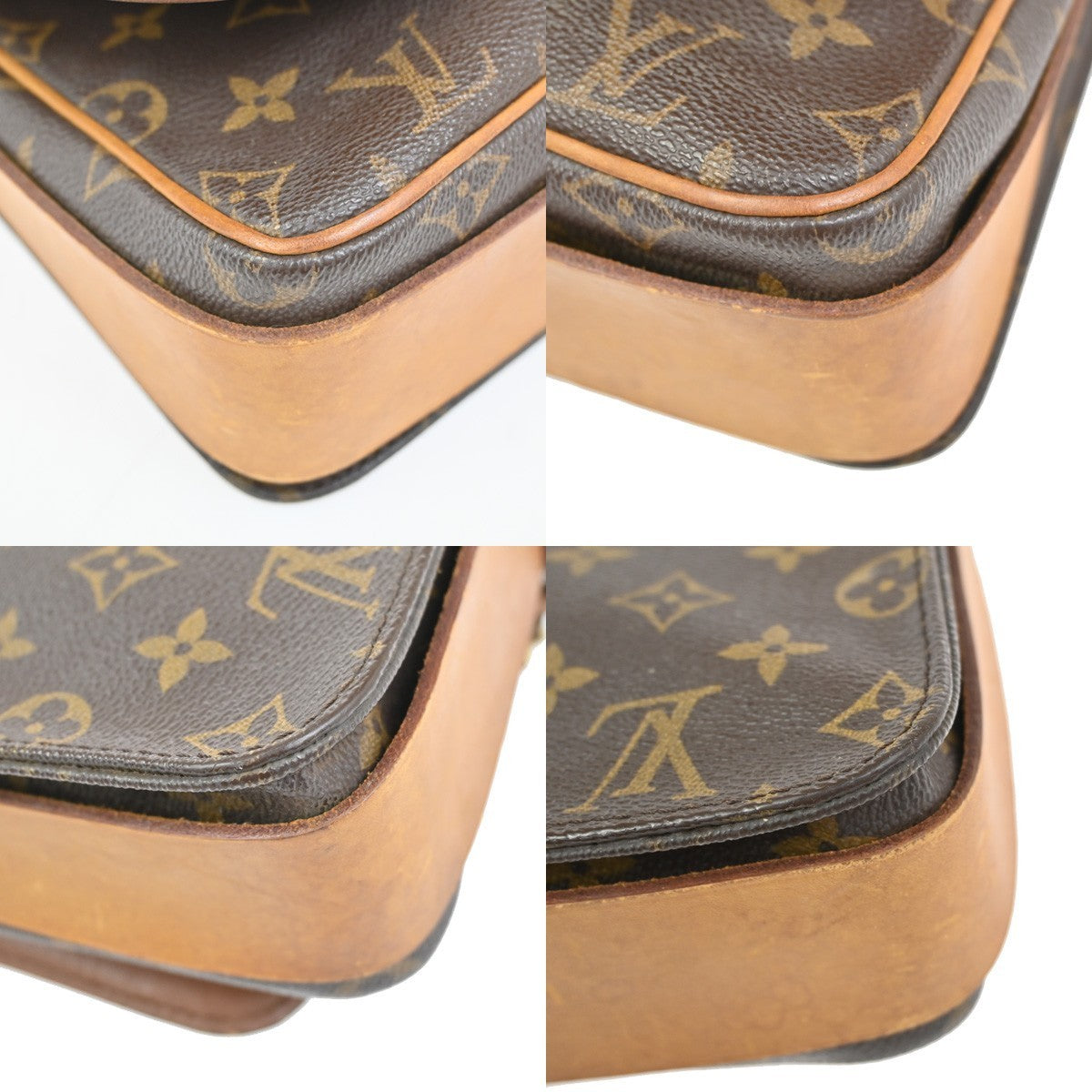 LOUIS VUITTON Cartouchiere GM Shoulder Bag Monogram Leather Brown M51252 39YJ091
