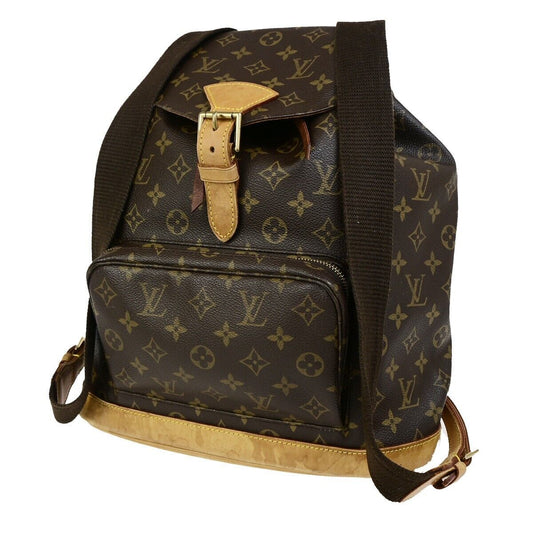 LOUIS VUITTON Montsouris GM Backpack Bag Monogram Leather Brown M51135 13EC875