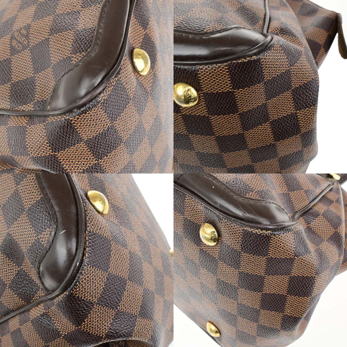 LOUIS VUITTON Verona PM Shoulder Bag Damie Ebene Leather Brown N41117 17YG695