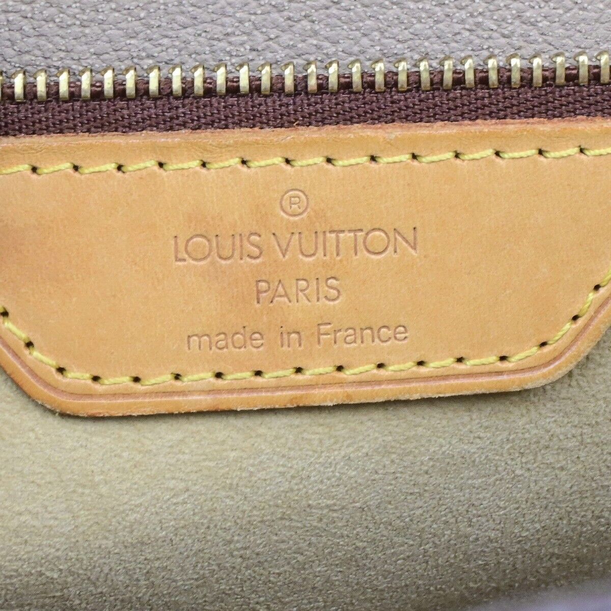 LOUIS VUITTON Logo Luco Shoulder Tote Bag Monogram Leather Brown M51155 34ED939