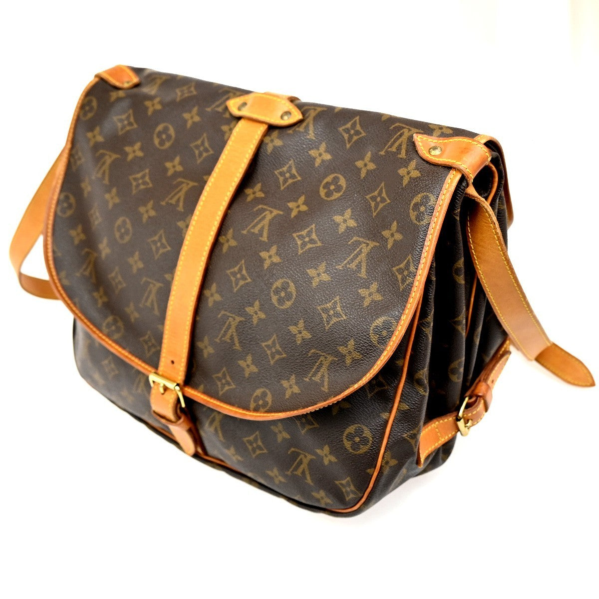 LOUIS VUITTON Saumur 35 Shoulder Bag Monogram Leather BN France M42254 74MA058