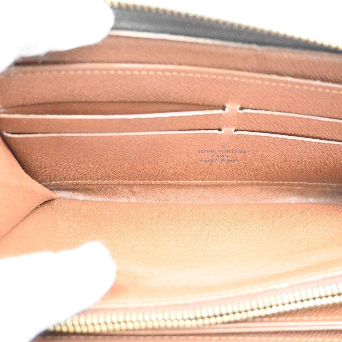 LOUIS VUITTON Zippy Wallet Long Bifold Monogram Leather Brown M60017 67EE177