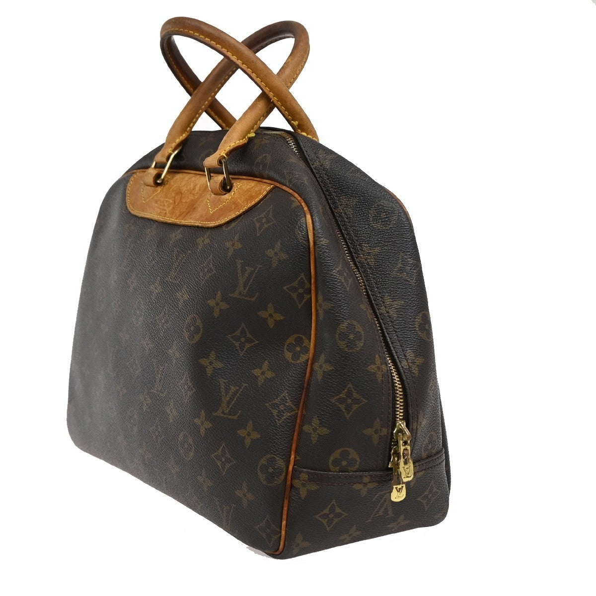 LOUIS VUITTON LV Logo Deauville Hand Bag Monogram Leather Brown M47270 36DA029