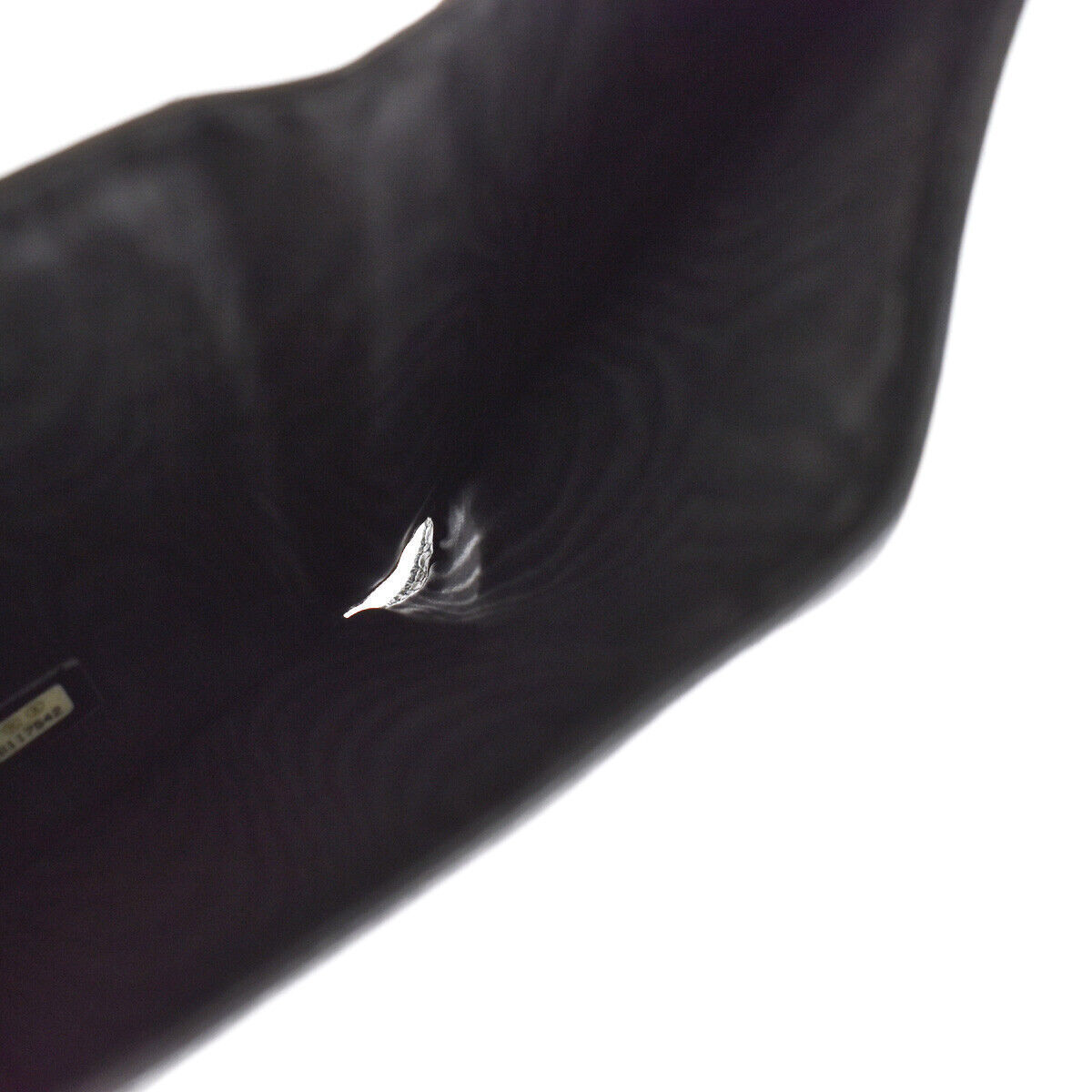 CHANEL CC Logo Trifold Wallet Purse Caviar Skin Leather Black Italy 30YB628