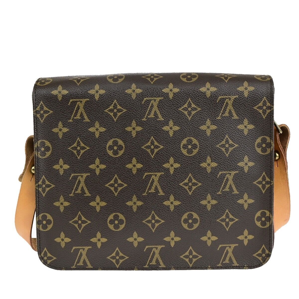 LOUIS VUITTON Cartouchiere GM Shoulder Bag Monogram Leather Brown M51252 78EC998