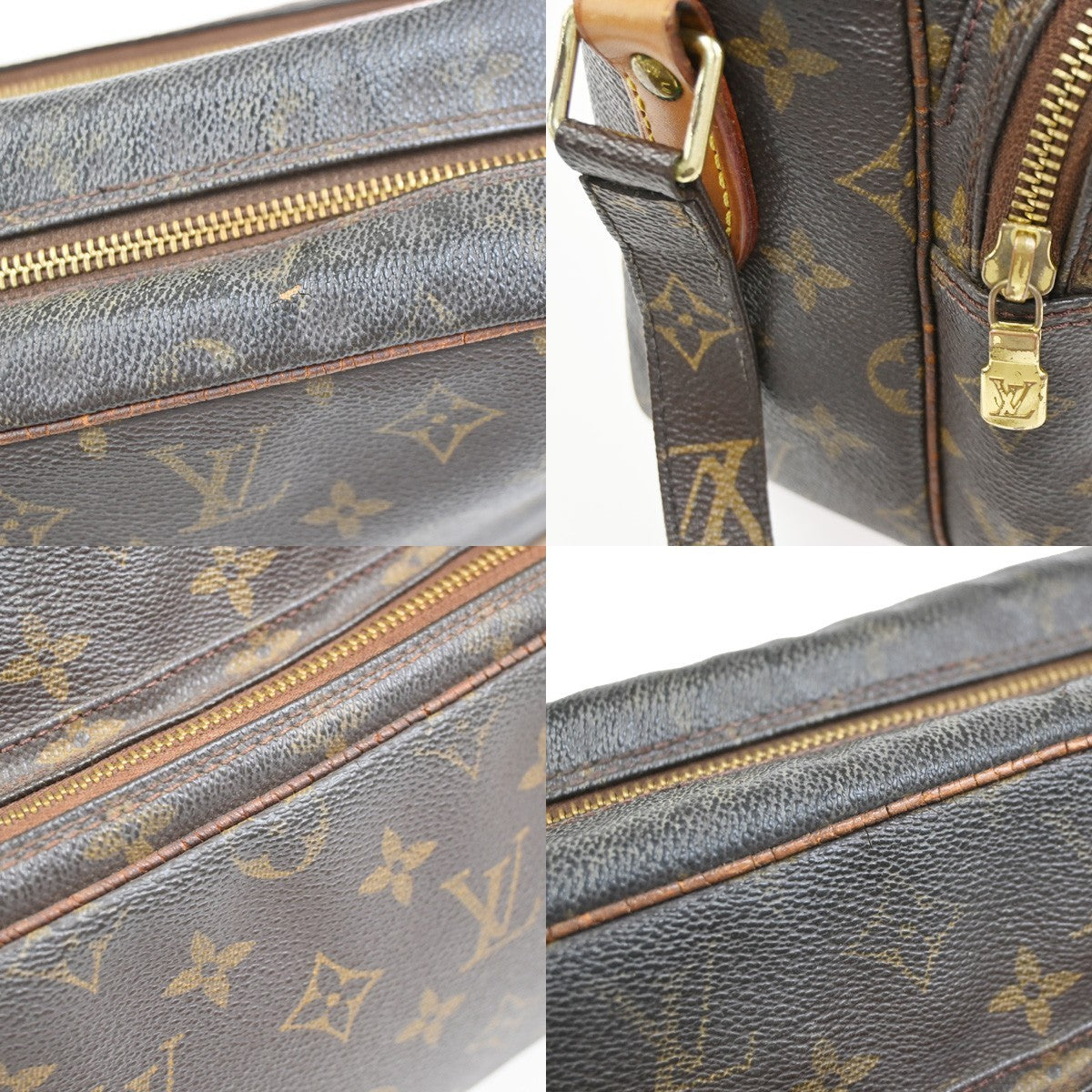 LOUIS VUITTON Nile Crossbody Shoulder Bag Monogram Leather Brown M45244 04YJ069