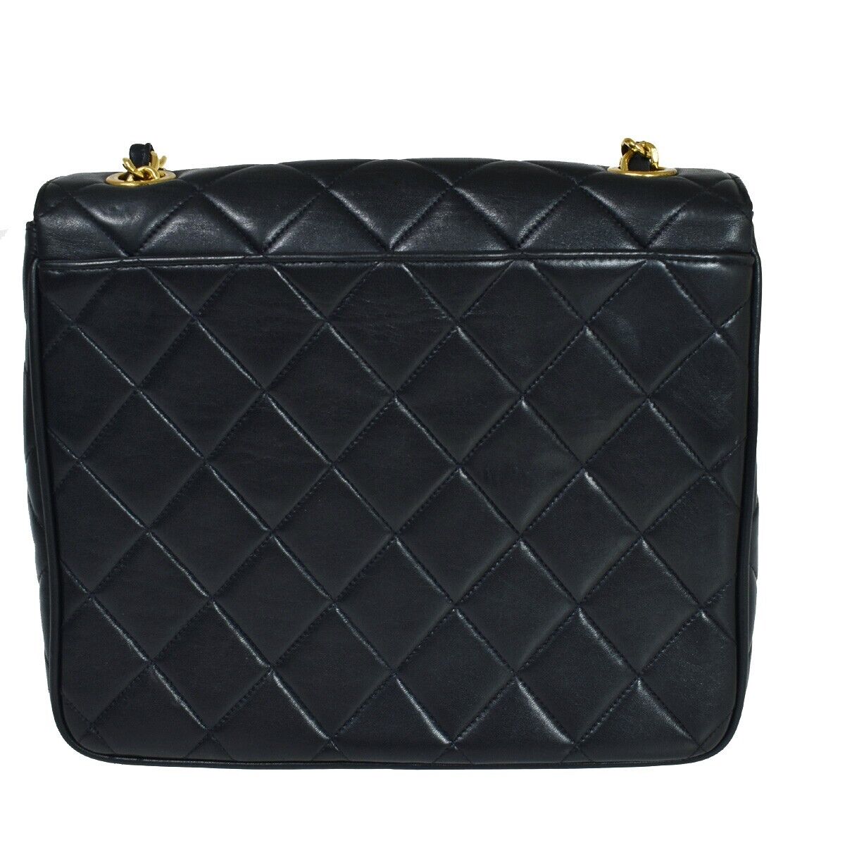 CHANEL CC Logo Matelasse 25 Chain Shoulder Bag Leather Blue GHW Vintage 850RJ158
