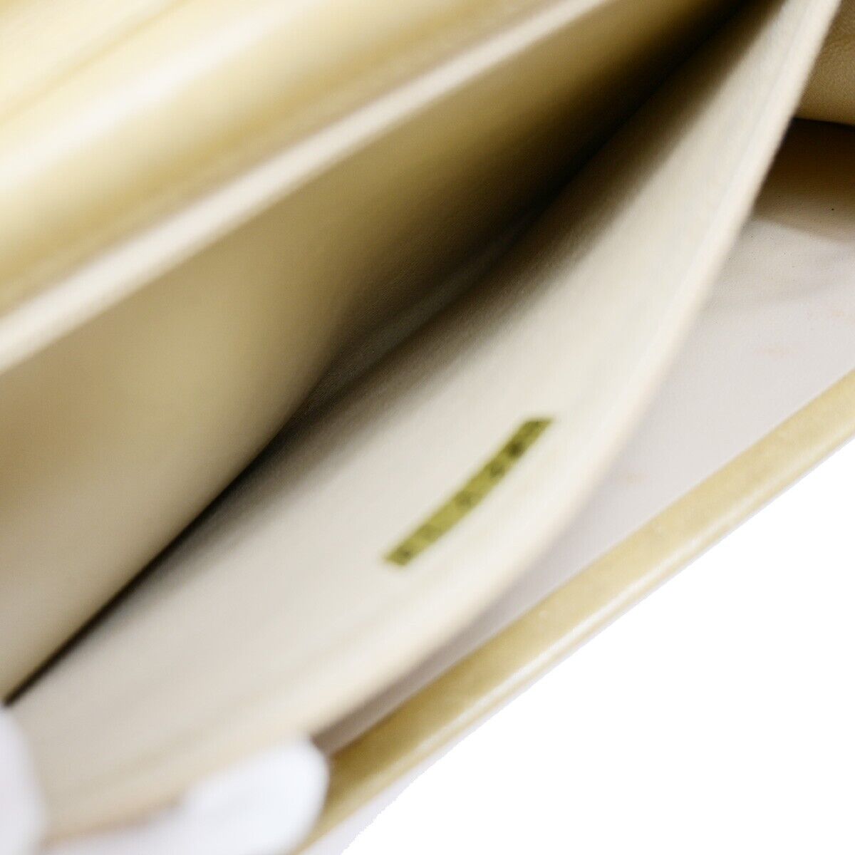 CHANEL CC Logo Chain Shoulder Bag Leather Beige GHW France Vintage 605EB035