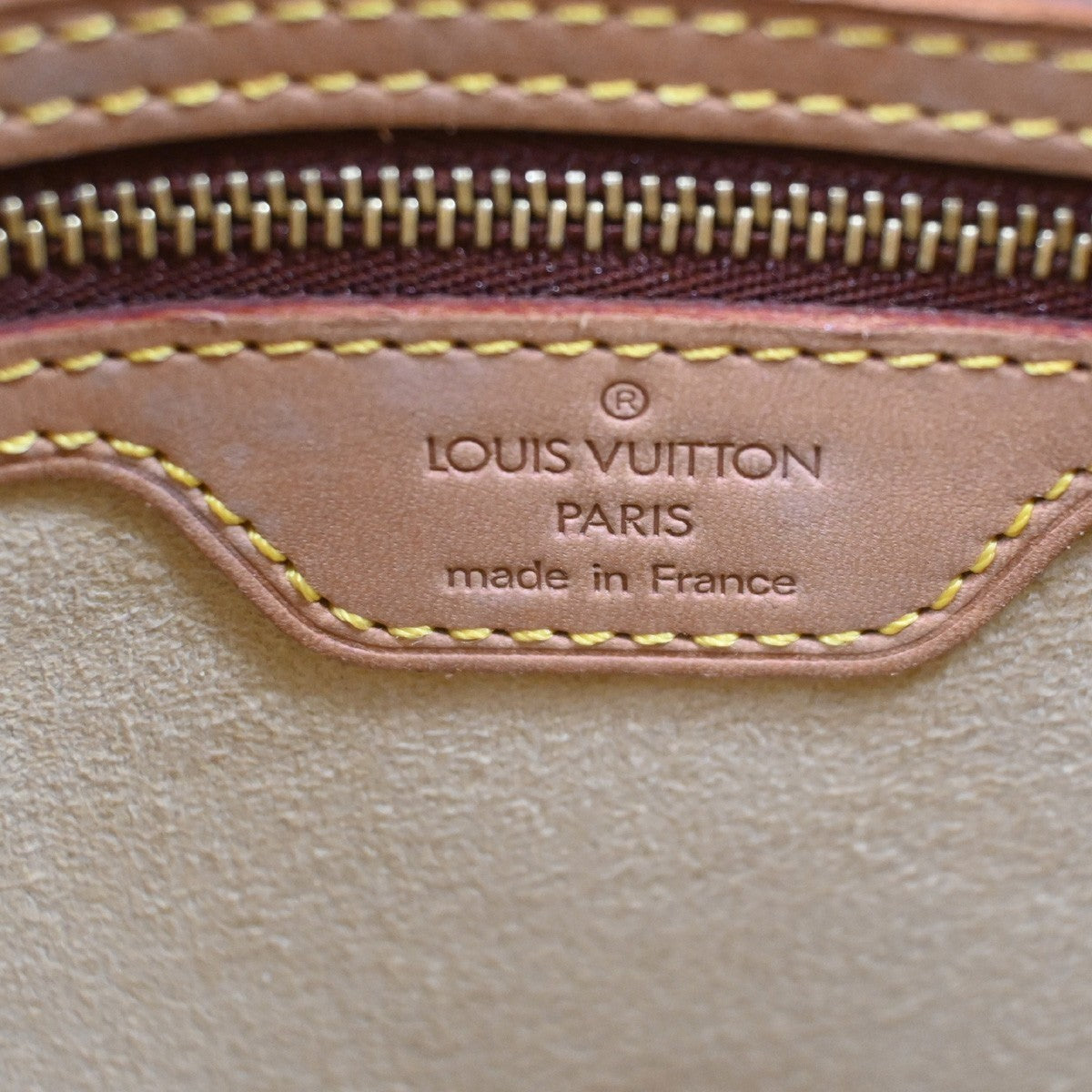 LOUIS VUITTON Logo Looping GM Shoulder Bag Monogram Leather Brown M51145 13PA045