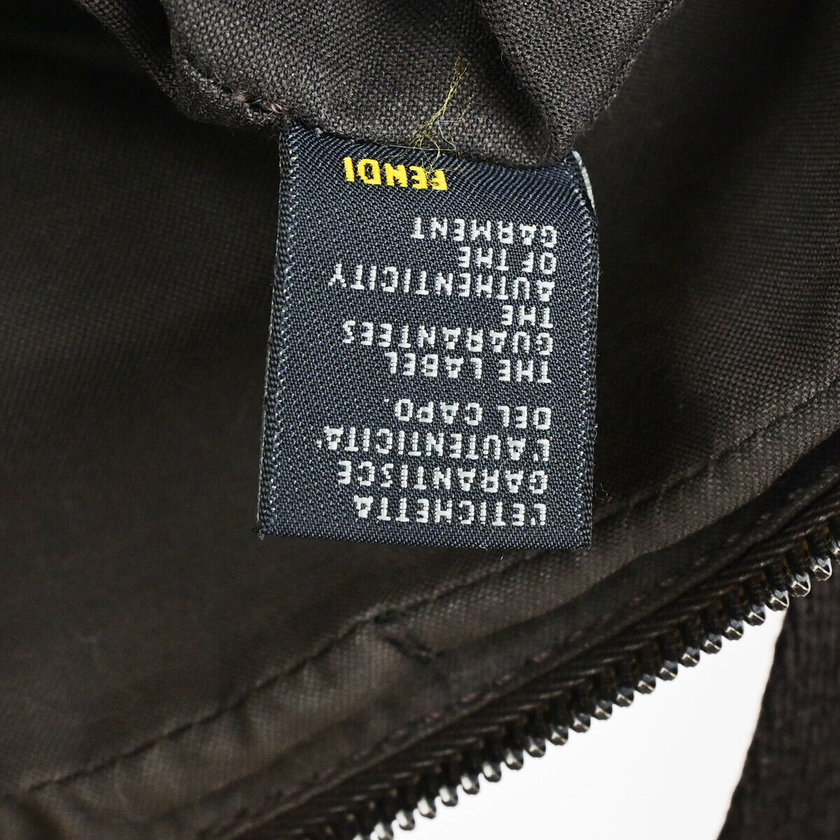 FENDI Logo Zucchino Pattern Shoulder Bag Canvas Leather Brown SHW Italy 87SJ495