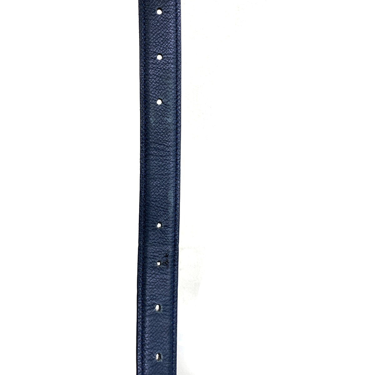 HERMES H Logo Constance Reversible Buckle Belt #80 Leather Blue Brown 65YG455