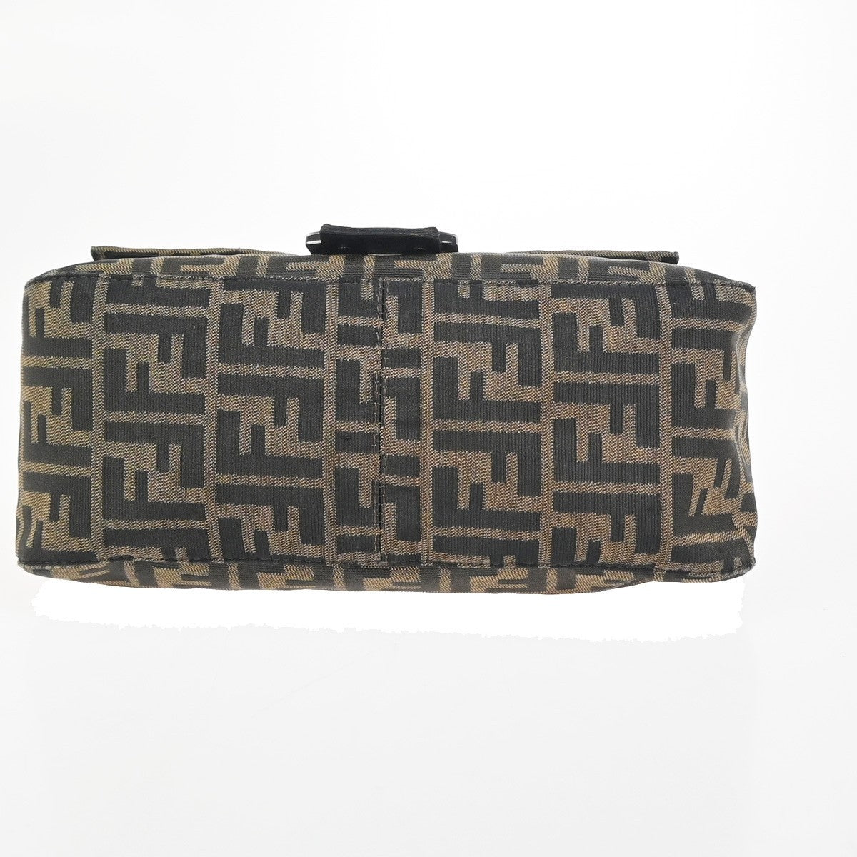 FENDI Zucca Mamma Baguette Shoulder Bag Canvas Leather Brown SHW Italy 95RL921
