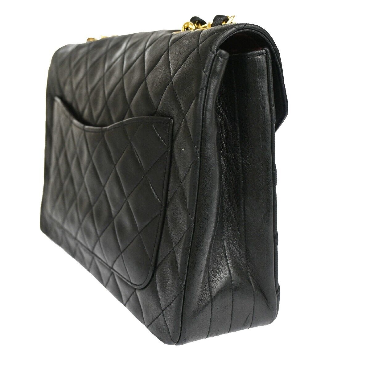 CHANEL CC Matelasse 25 Chain Shoulder Bag Leather Black GHW Vintage 834RJ426