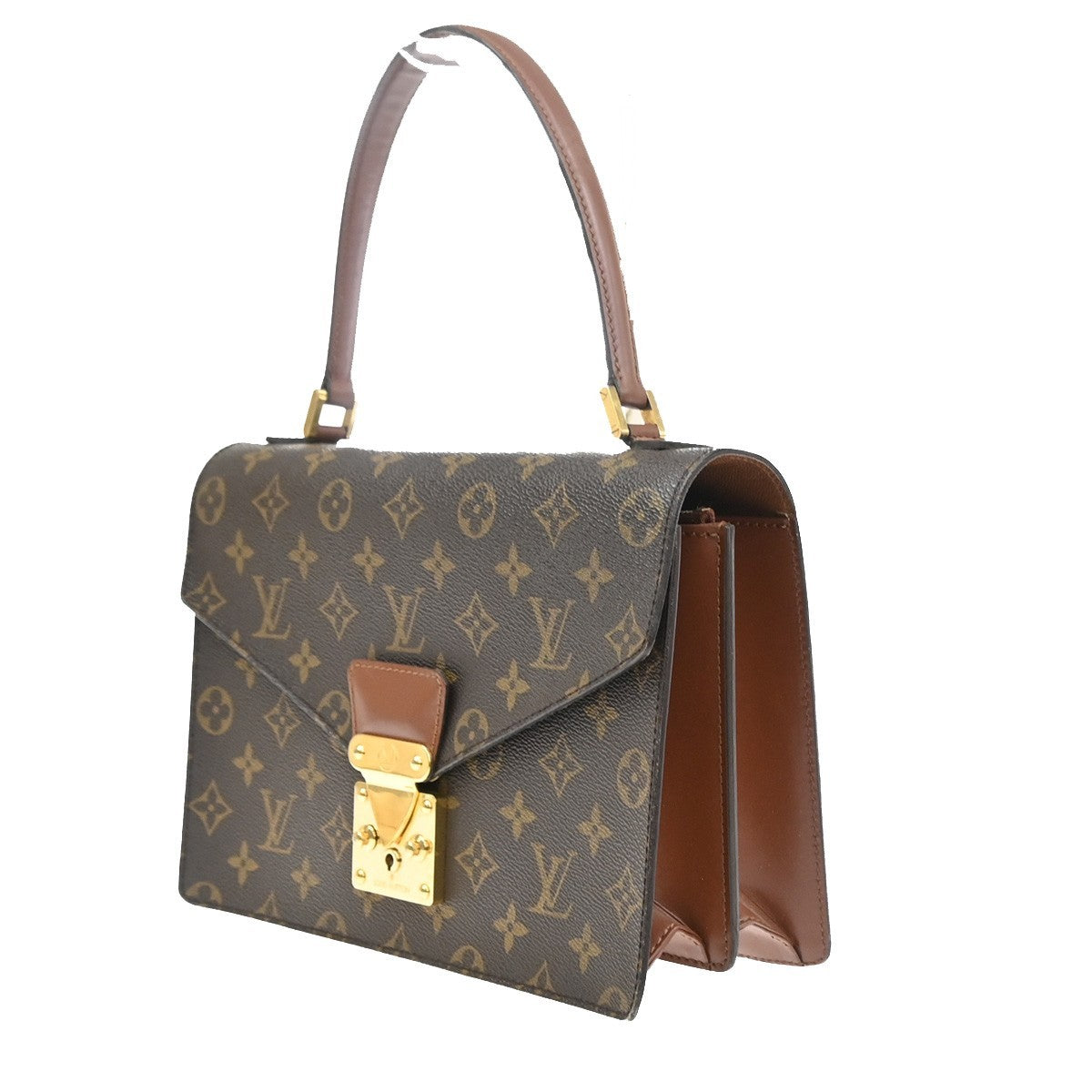 LOUIS VUITTON Concorde Hand Bag Monogram Leather Brown France M51190 88CA976