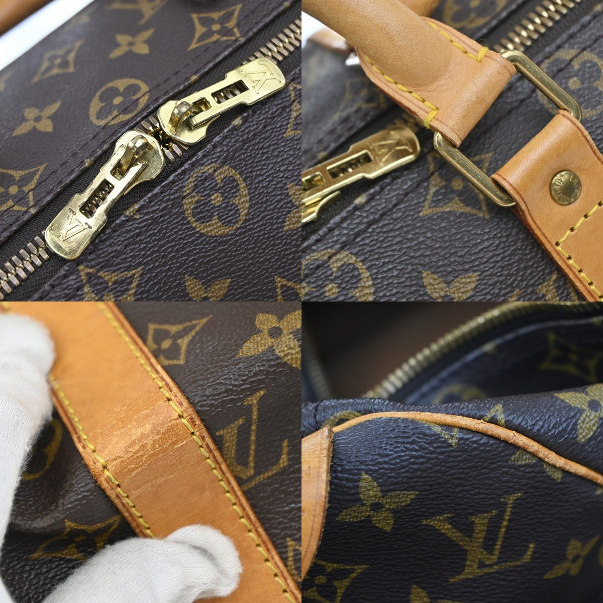 LOUIS VUITTON Keepall 45 Travel Hand Bag Monogram Leather Brown M41428 96YJ208