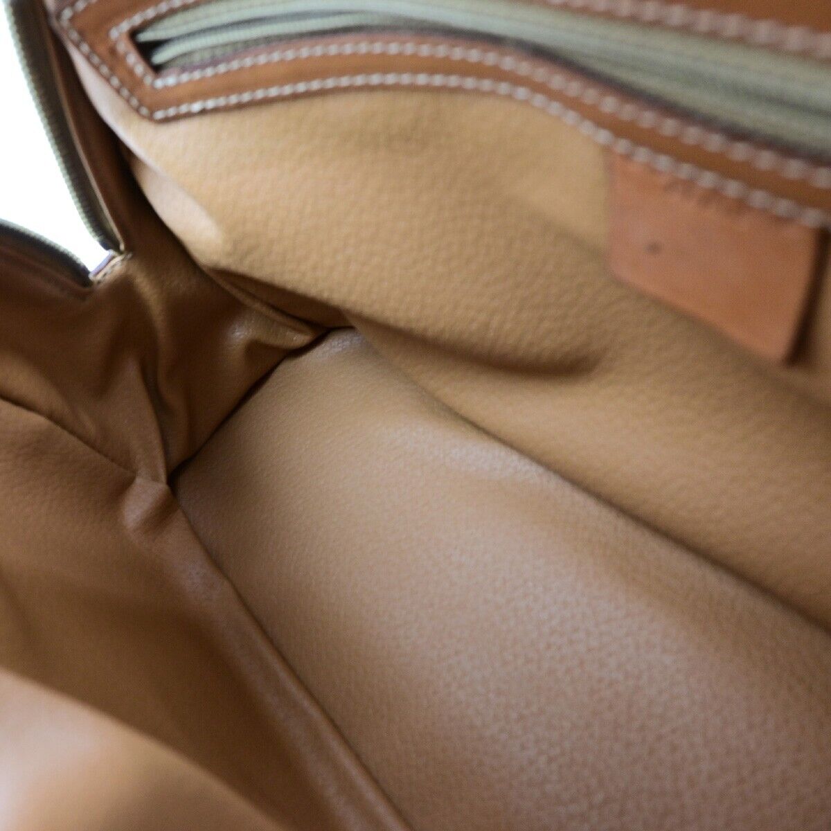 CELINE Logo Macadam Pattern Hand Bag PVC Leather Brown GHW Made in Italy 86ED033