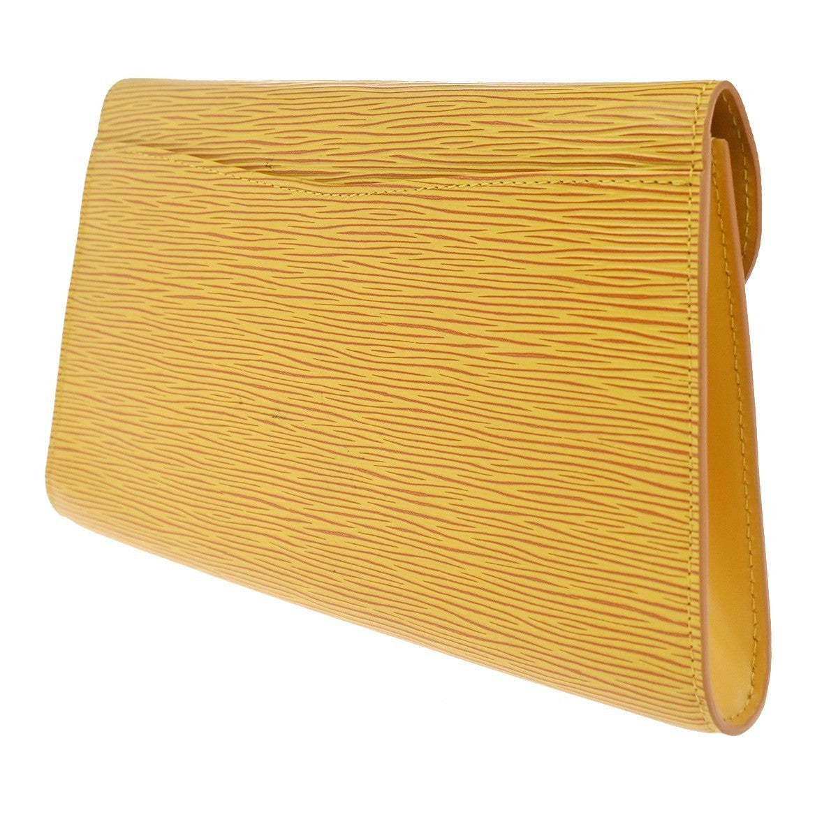 LOUIS VUITTON LV Logo Art Deco Clutch Hand Bag Epi Leather Yellow M52639 05KP509