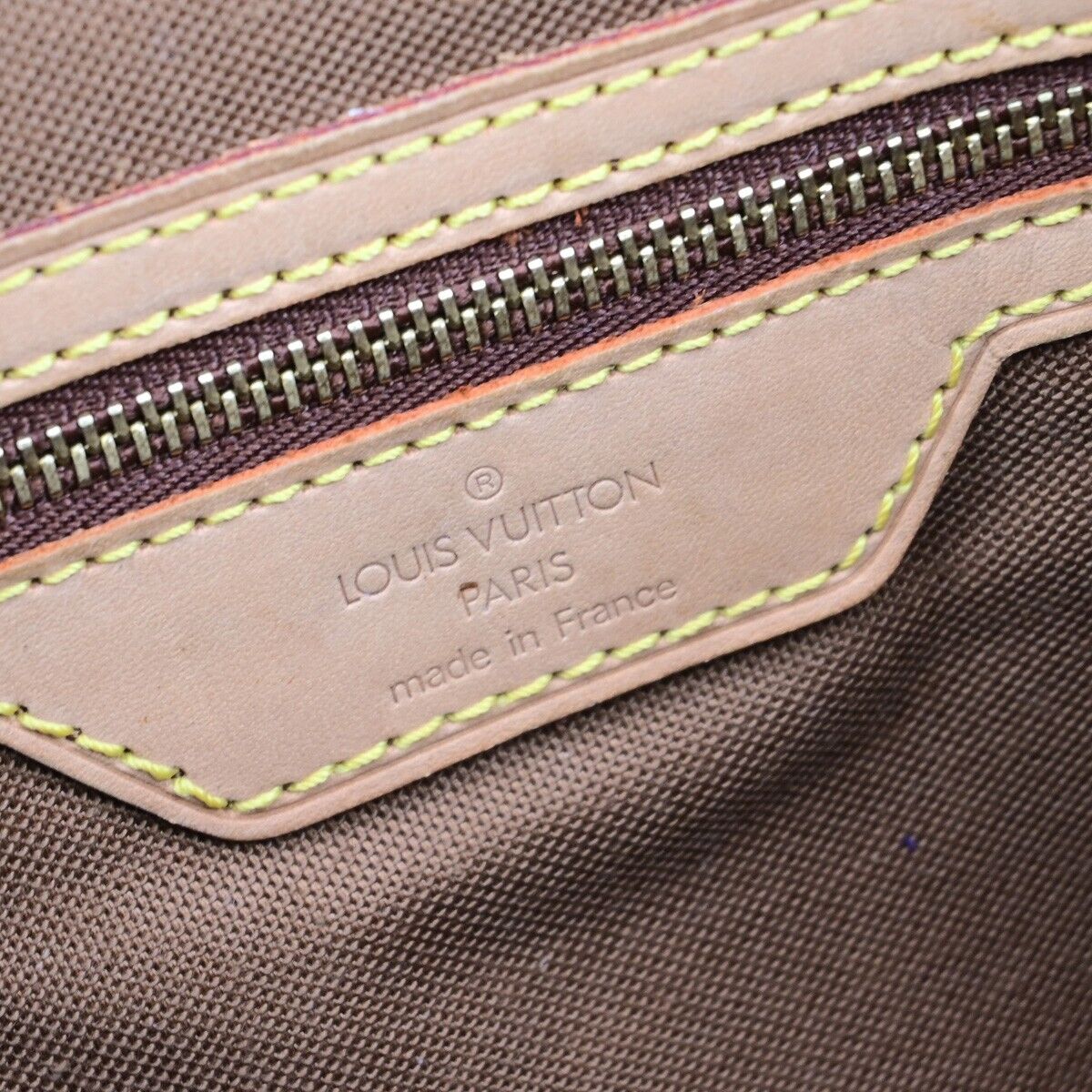 LOUIS VUITTON Cabas Mezzo Shoulder Bag Monogram Leather Brown M51151 11KA412