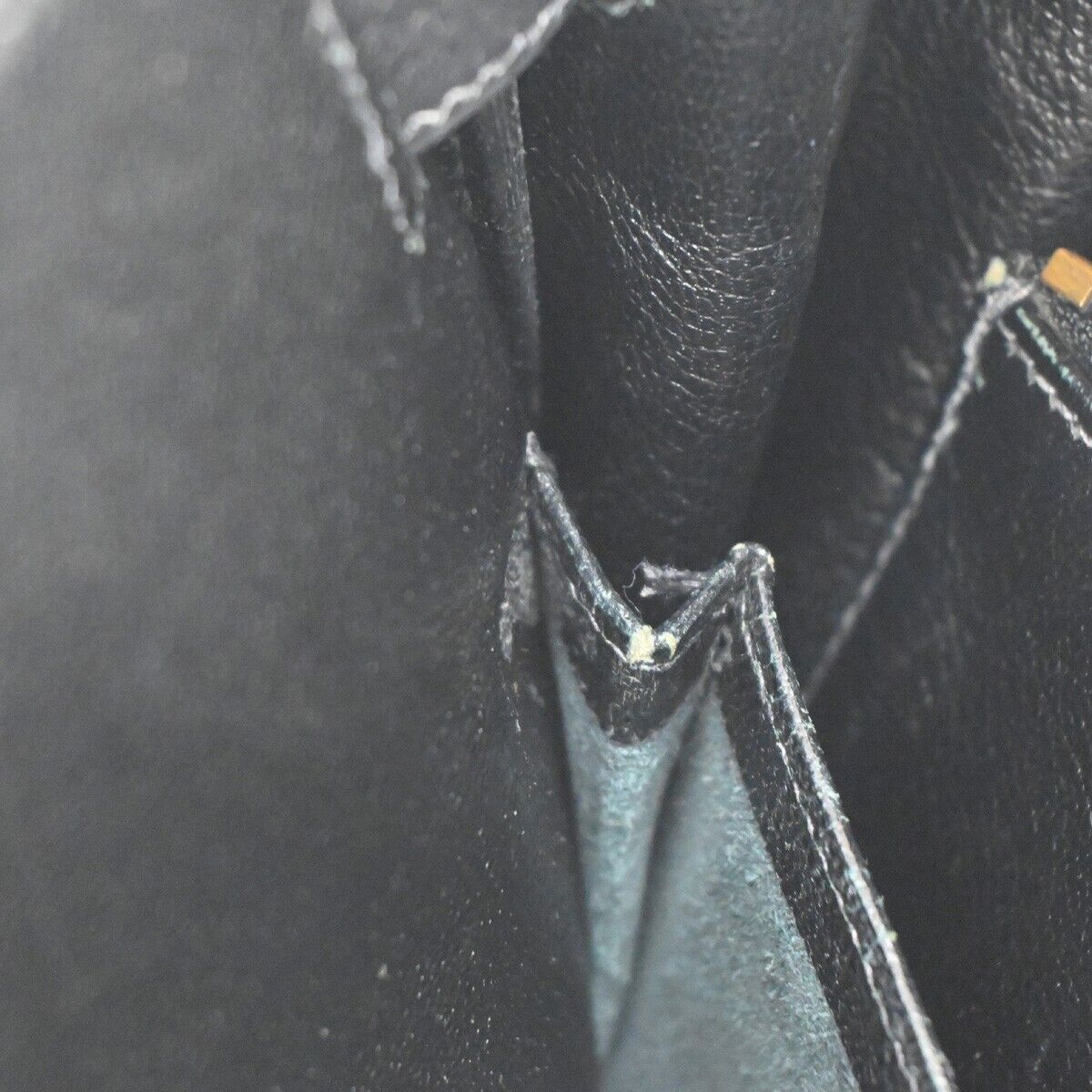 HERMES KELLY 35 2WAY HAND BAG TAURILLON CLEMENCE ◯V CADENA BLACK GHW 110LC493