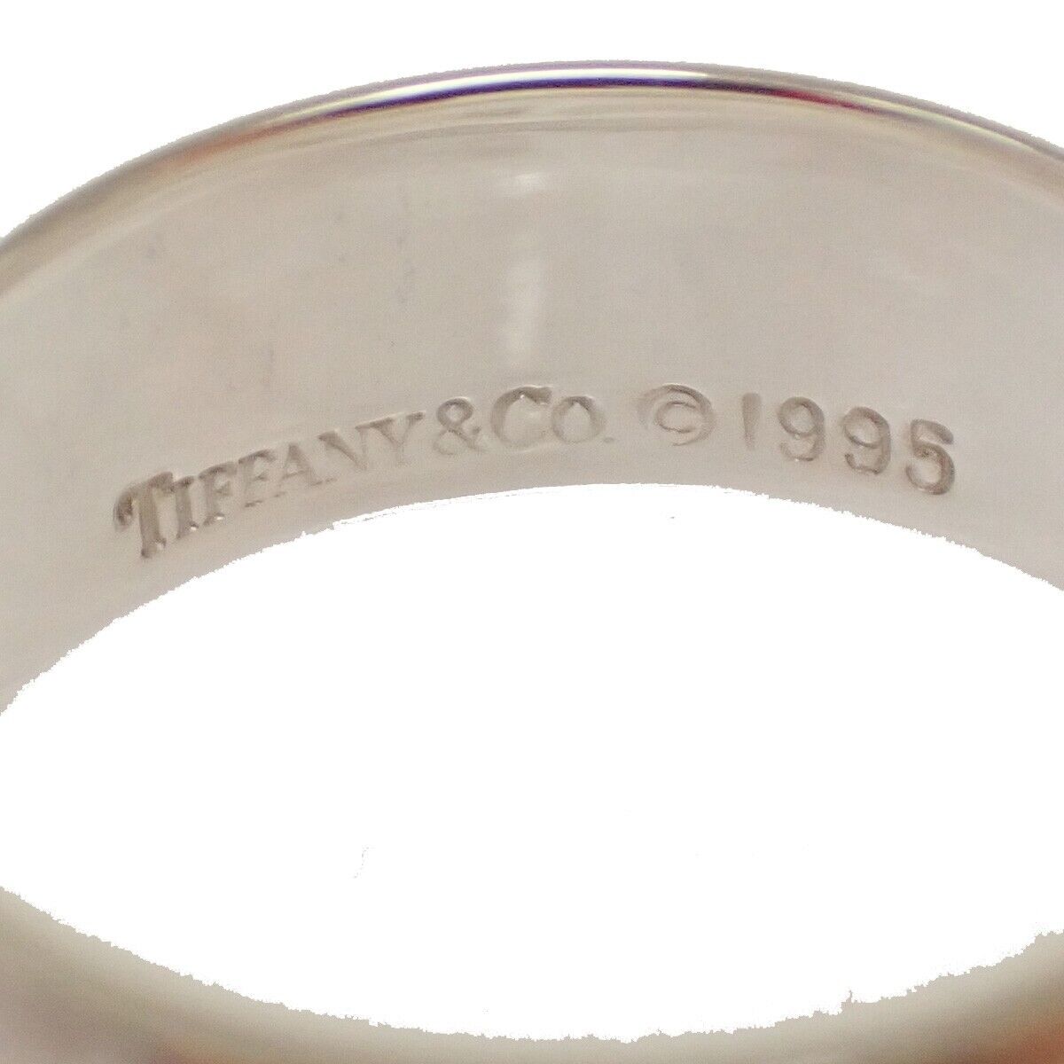 TIFFANY & CO. Logo Atlas Ring Roman Numerals Silver 925 Italy Accessory 08YA030