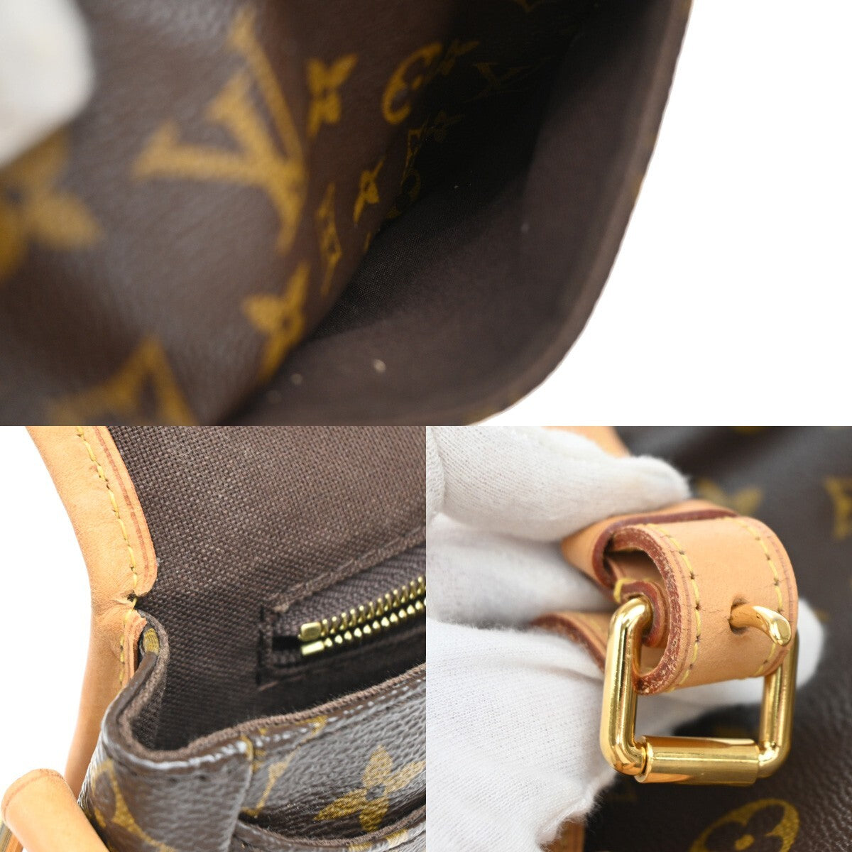 LOUIS VUITTON Menilmontant PM Shoulder Bag Monogram Leather BN M40474 50EE215