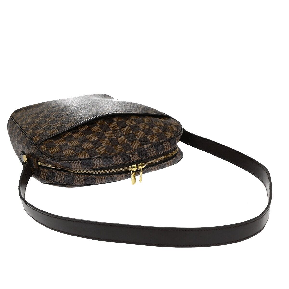LOUIS VUITTON Ipanema GM Shoulder Bag Damier Ebene Leather Brown N51292 74EC769