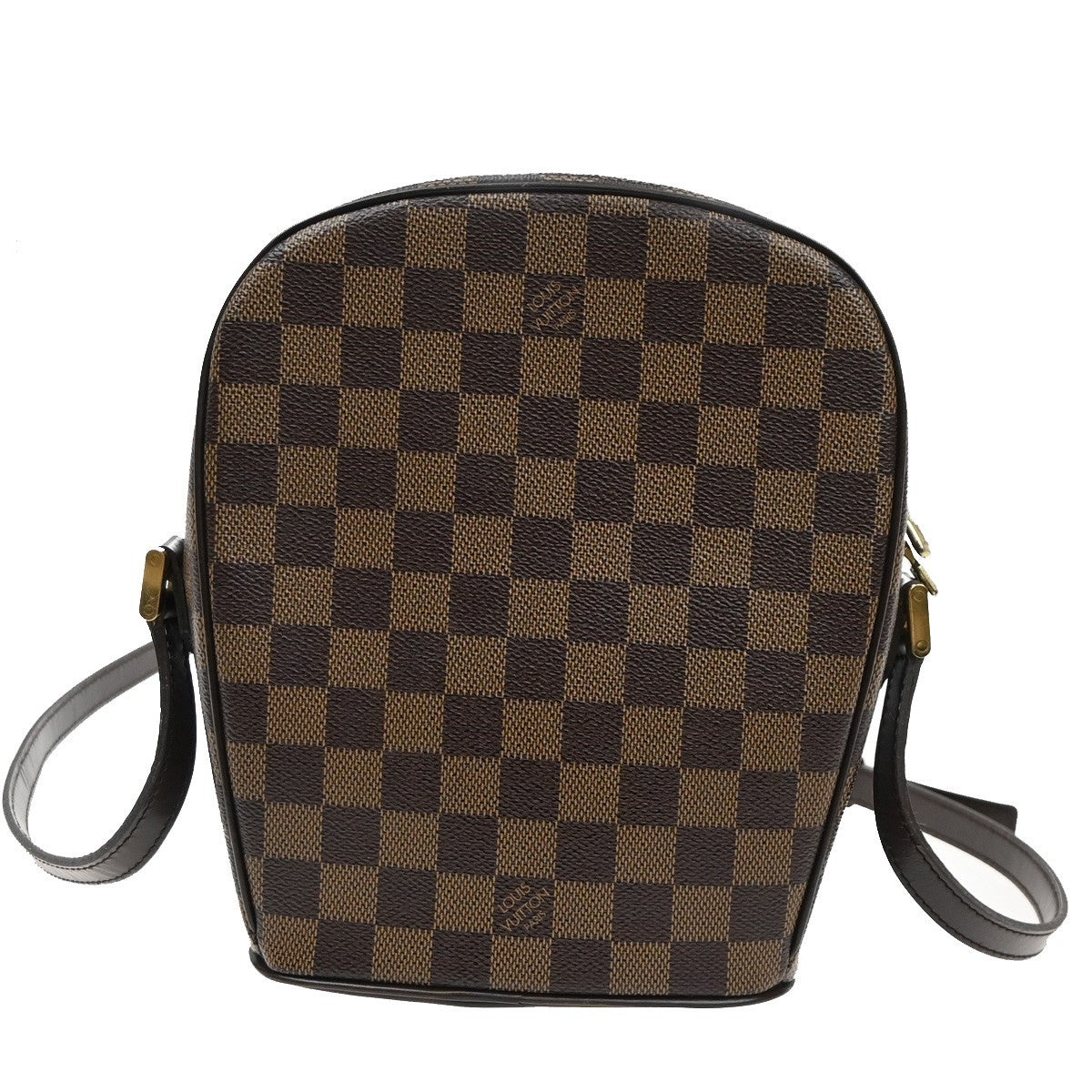 LOUIS VUITTON Ipanema PM Shoulder Bag Damier Ebene Leather Brown N51294 21KB771