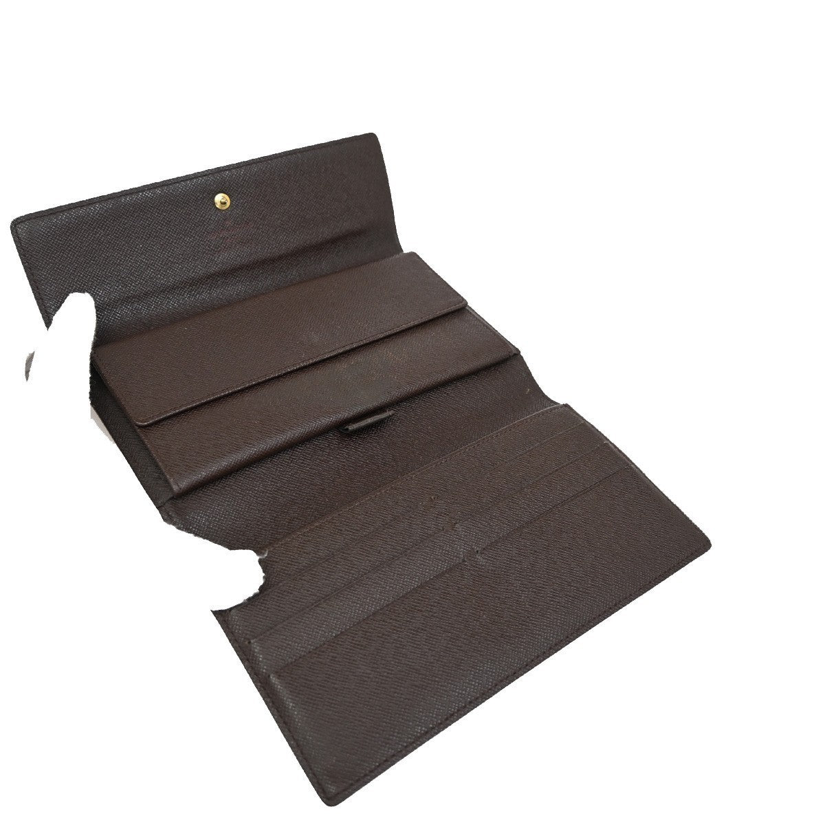 LOUIS VUITTON International Trifold Wallet Damier Leather Brown N61215 02KP147