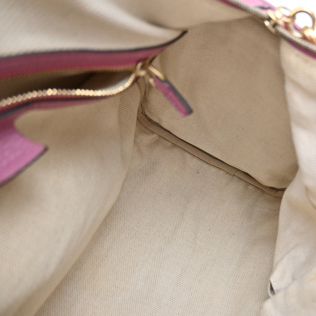 GUCCI GG Logo Soho Boston Hand Bag Tassel Leather Pink GHW Italy 72YJ128