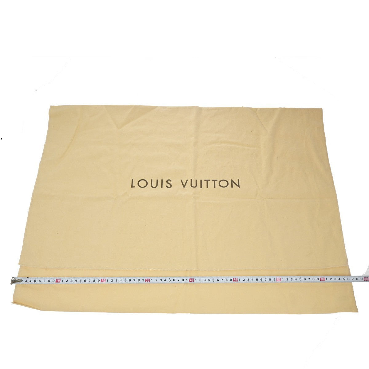 LOUIS VUITTON Logo 10 Set Drawstring Dust Bag Canvas Cotton Beige Brown 09YH866
