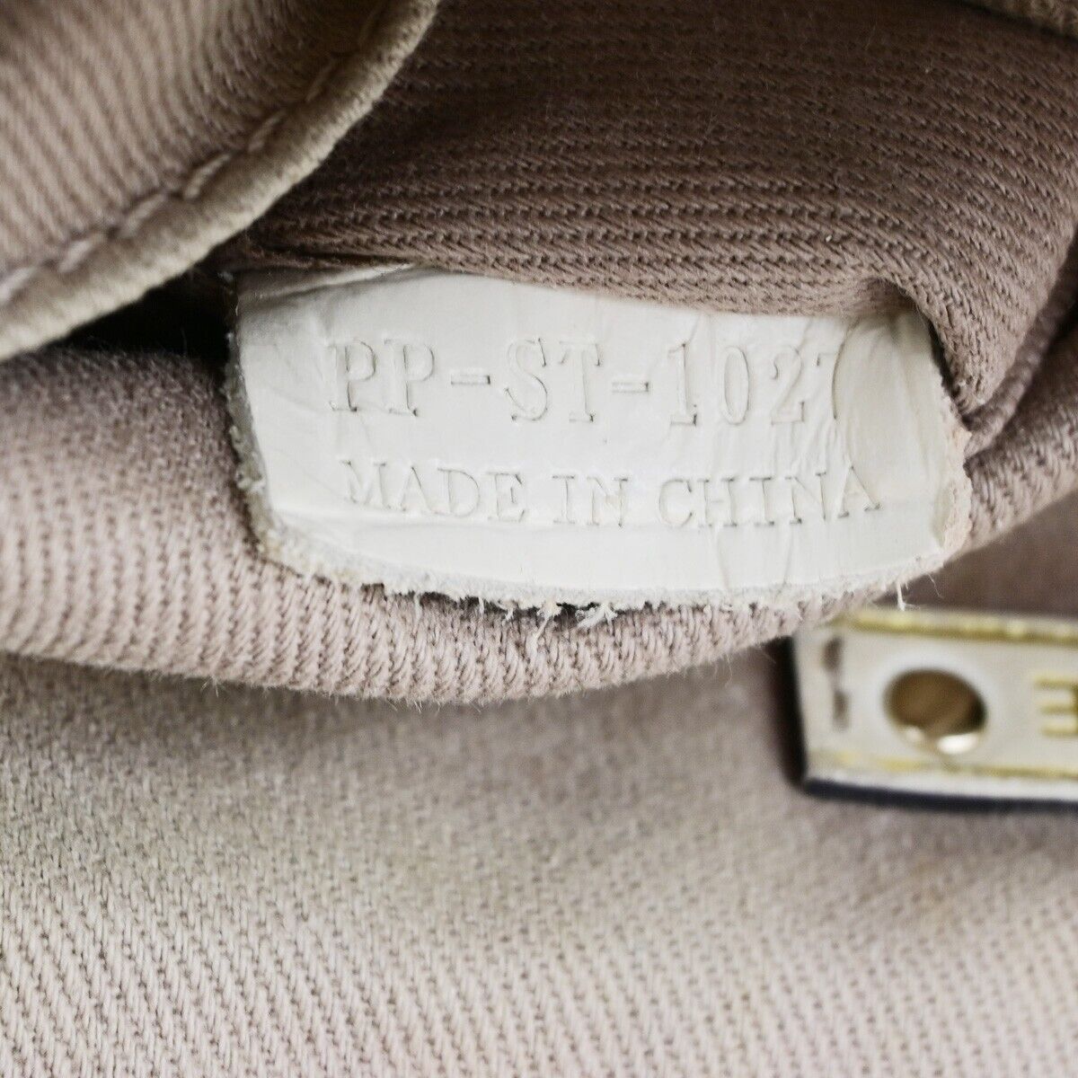 CELINE Logo Boogie Macadam Hand Bag Leather Canvas Beige Italy 67FB204