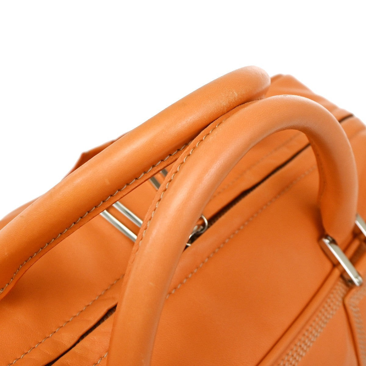LOEWE Logo AMAZONA 36 Anagram Hand Bag Nappa Leather Orange SHW Spain 14RL980