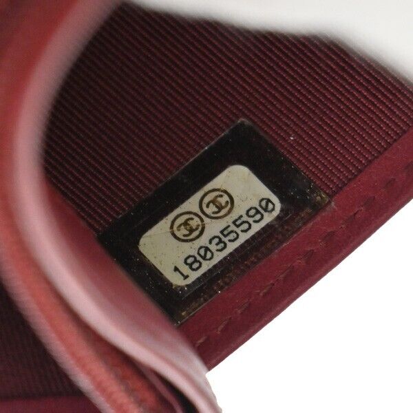 CHANEL CC Logo Ultra Stitch Long Bifold Wallet Purse Leather Bordeaux 30YD527