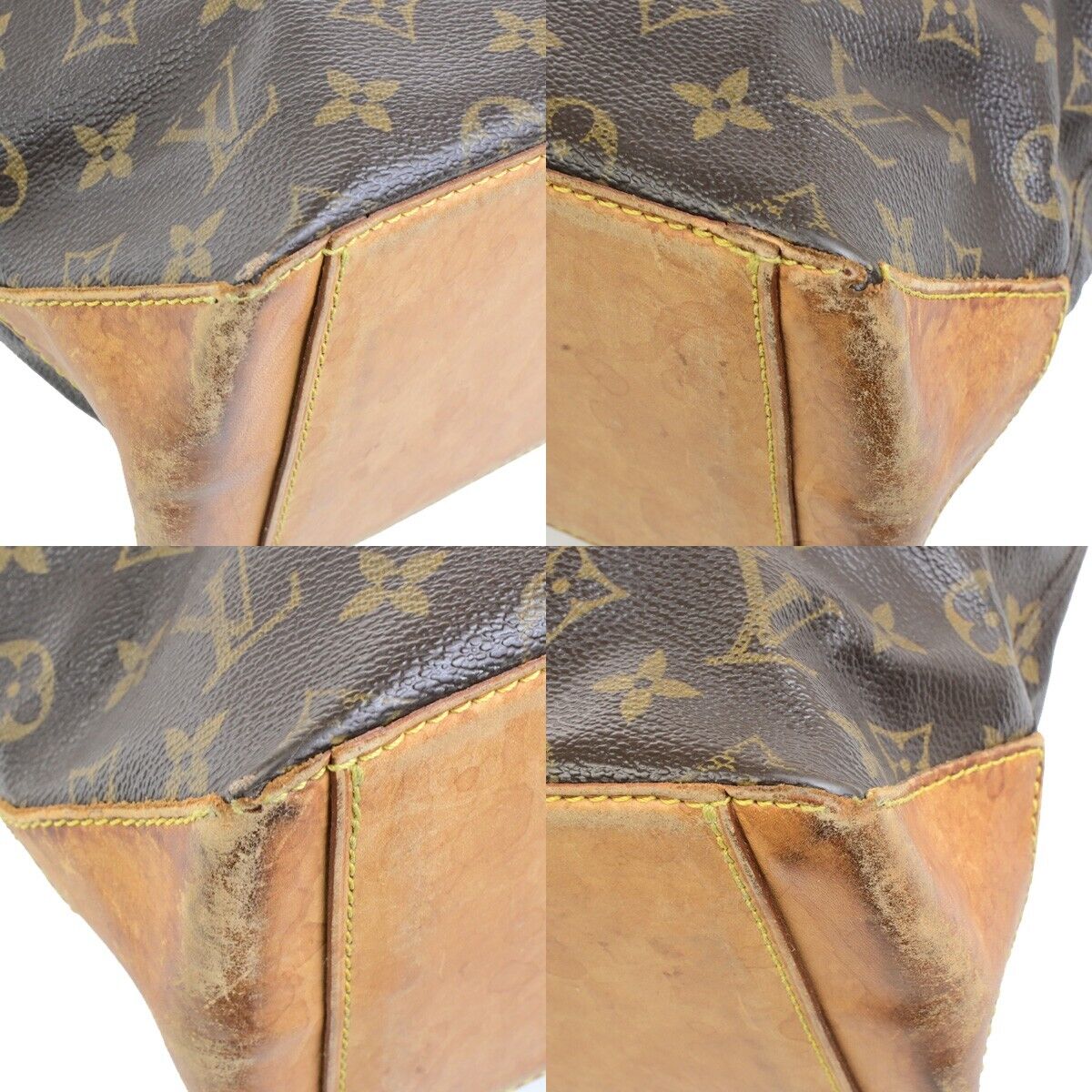 LOUIS VUITTON Cabas Piano Shoulder Bag Monogram Leather Brown M51148 62ED498