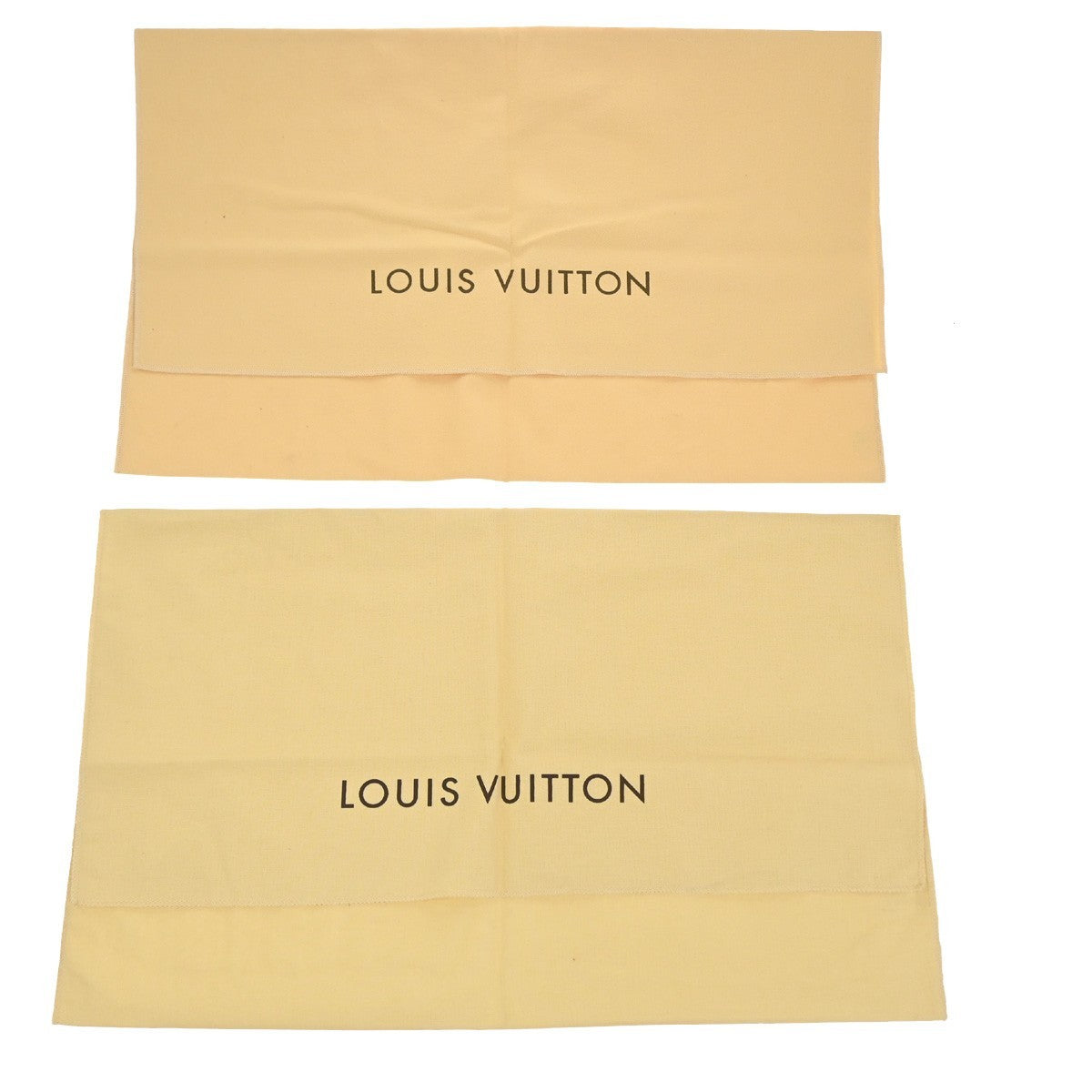 LOUIS VUITTON Logo 10 Set Dust Bag Drawstring Canvas Cotton Beige Brown 09KP045