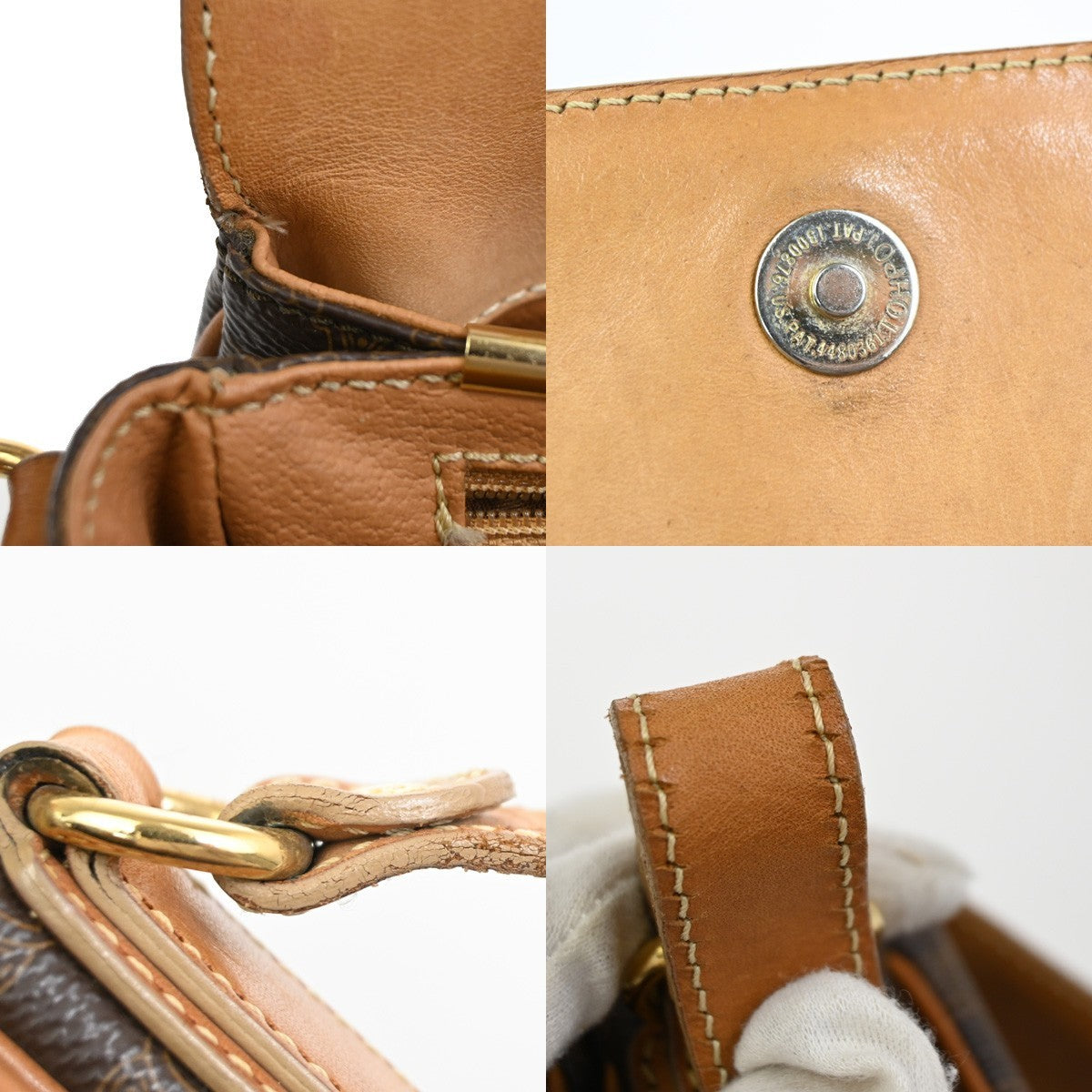 CELINE Logo Macadam Pattern Shoulder Bag PVC Leather Brown GHW Italy 61KC643