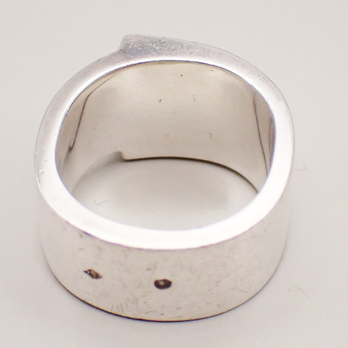 HERMES H Logo Candy Ring Size 54 Silver 925  BlueAccessory 64RL362