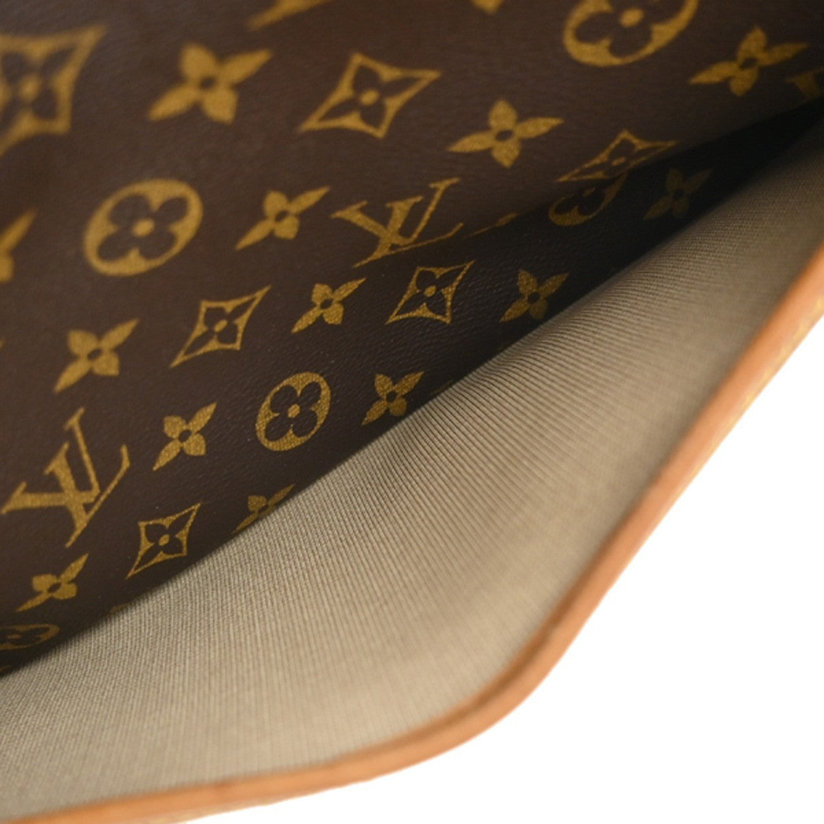 LOUIS VUITTON LV Logo Deauville Hand Bag Monogram Leather Brown M47270 32KP222