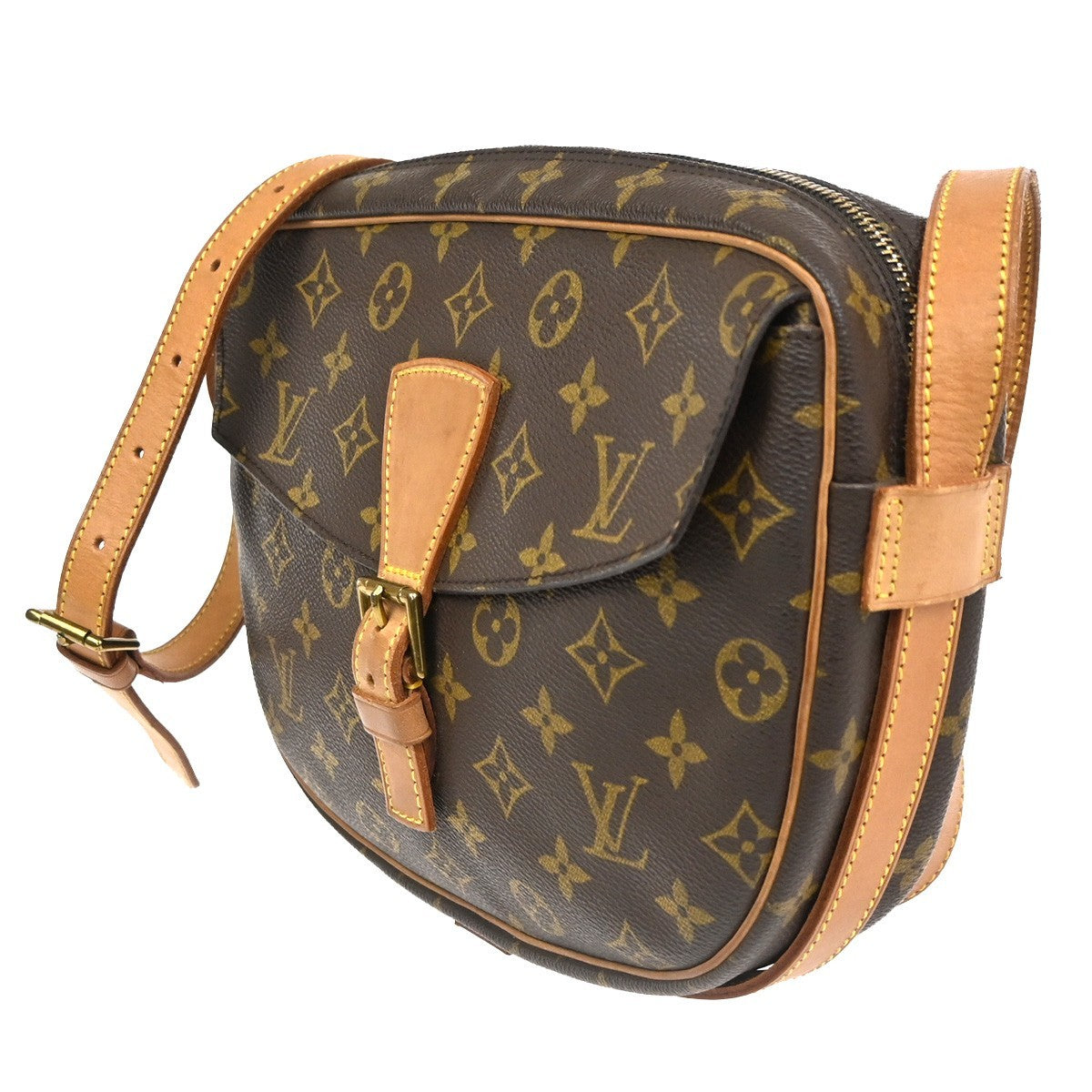 LOUIS VUITTON Jeune Fille MM Shoulder Bag Monogram Leather Brown M51226 32KC670