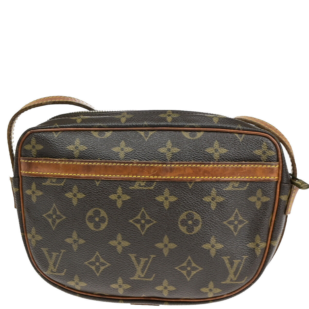 LOUIS VUITTON Jeune Fille PM Shoulder Bag Monogram Leather Brown M51227 65YF253