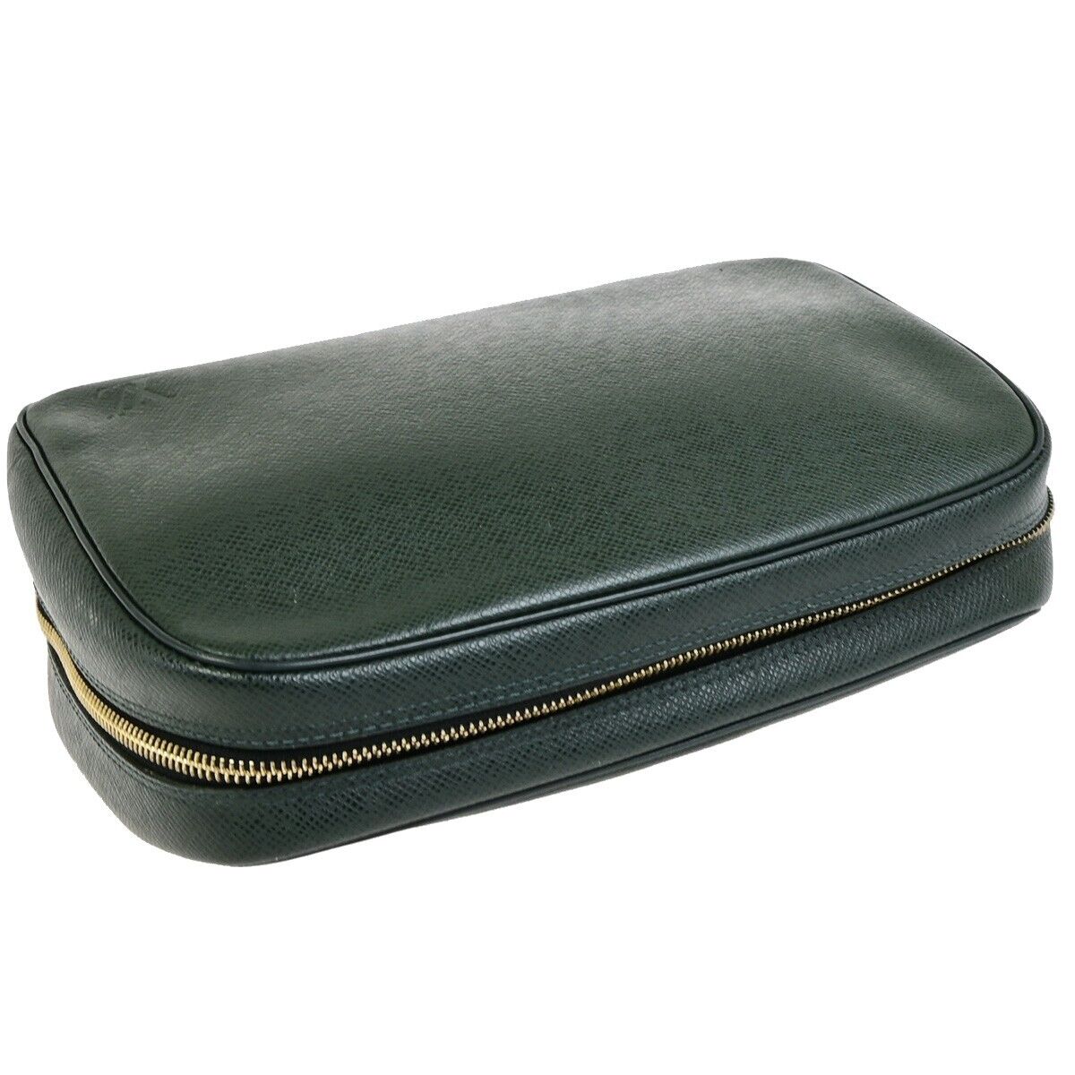 LOUIS VUITTON Trousse toilette GM Pouch Bag Taiga Leather Green M30214 67FB394