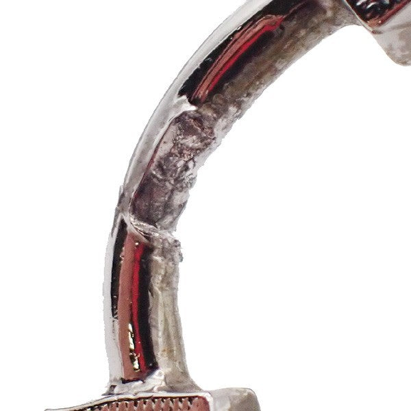 CHANEL CC Logo Rhinestone Bangle Bracelet 05P SHW Vintage Accessory 76RL875