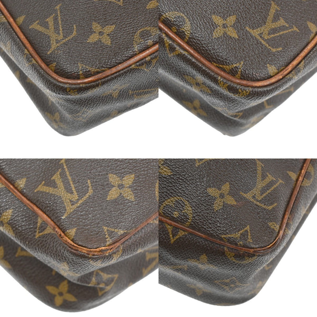LOUIS VUITTON Petit Marceau Shoulder Bag Monogram Leather Brown M40264 62KB832