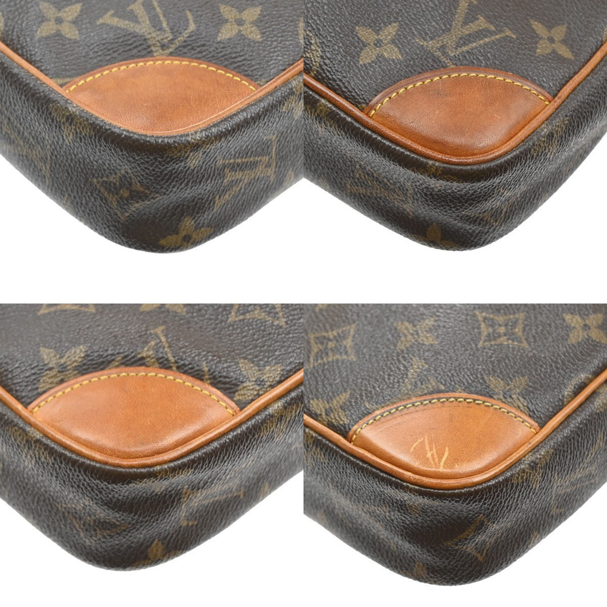 LOUIS VUITTON Danube Shoulder Bag Monogram Leather Brown France M45266 31SA118
